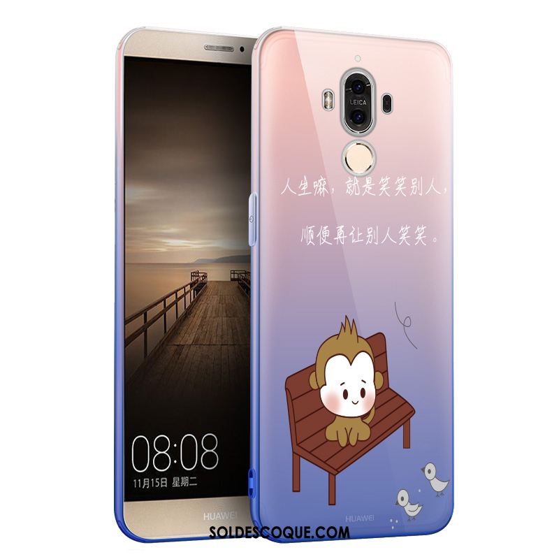 Coque Huawei Mate 9 Transparent Téléphone Portable Tendance Fluide Doux Rose Soldes