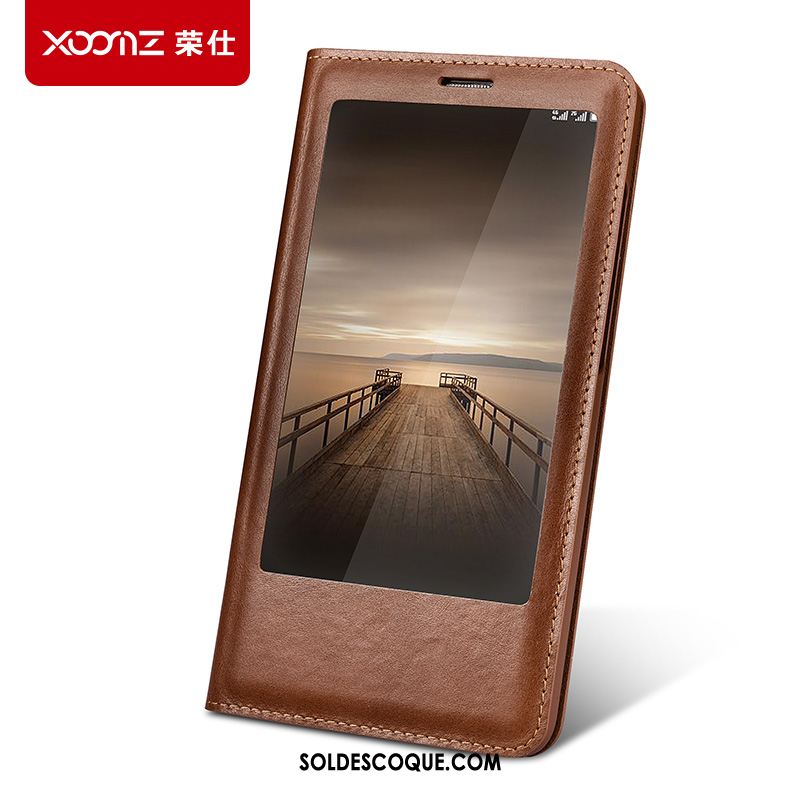 Coque Huawei Mate 9 Vintage Cuir Véritable Étui En Cuir Téléphone Portable Pas Cher