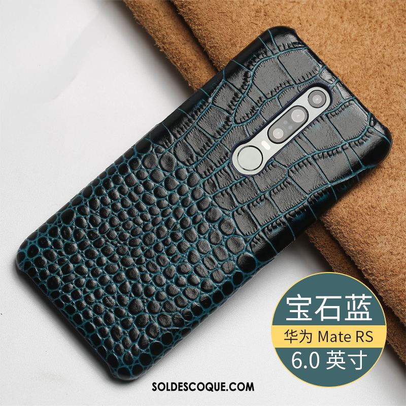 Coque Huawei Mate Rs Incassable Cuir Véritable Business Téléphone Portable Bleu France