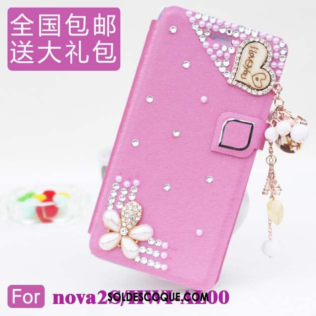 Coque Huawei Nova 2s Créatif Tendance Rose Clamshell Étui Pas Cher