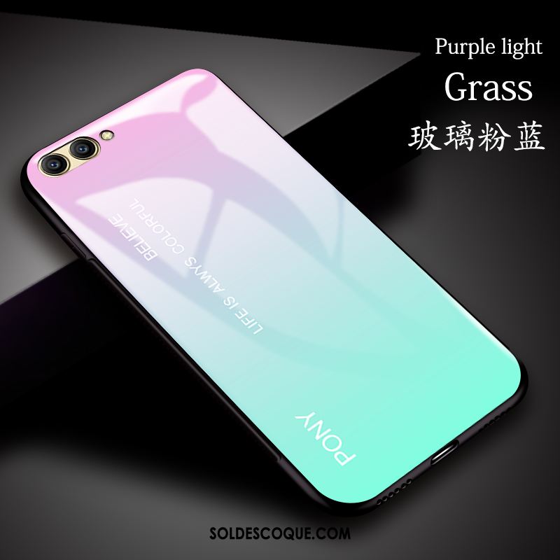 Coque Huawei Nova 2s Protection Verre Bleu Étui Simple Soldes