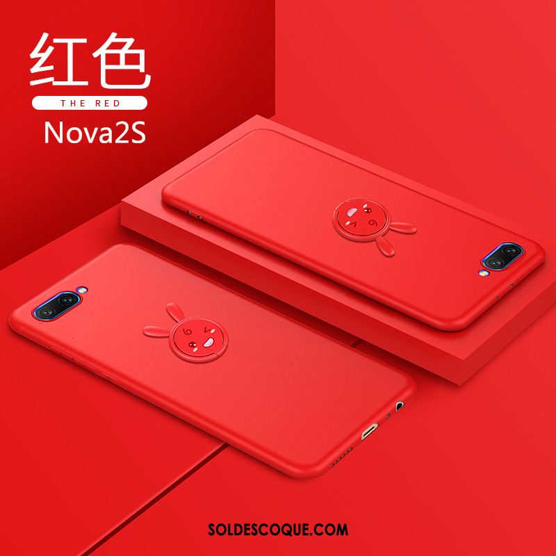 Coque Huawei Nova 2s Rouge Personnalité Téléphone Portable Créatif Silicone Pas Cher