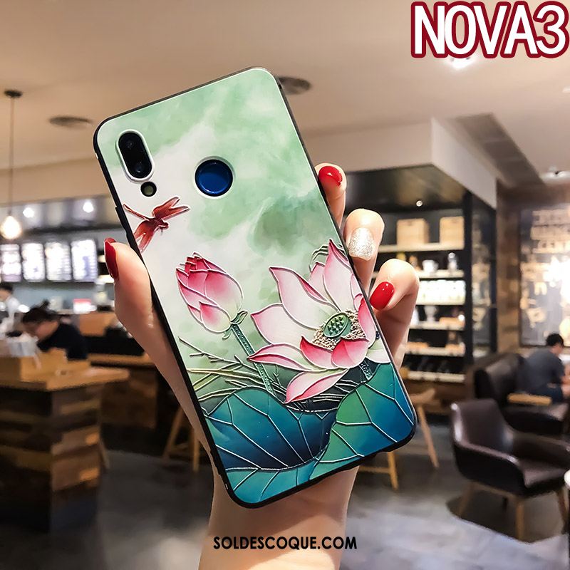 Coque Huawei Nova 3 Anneau Nouveau Silicone Fluide Doux Vert Housse En Ligne