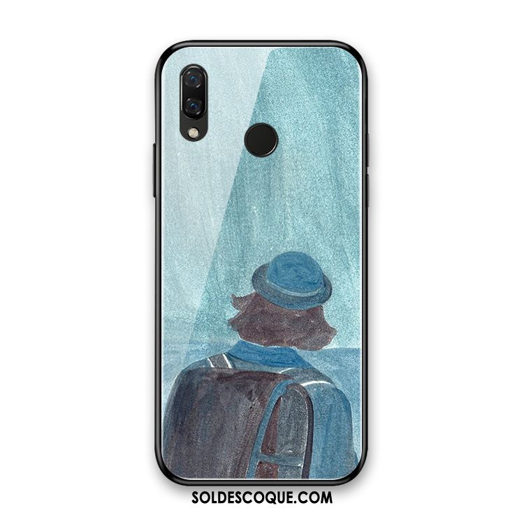 Coque Huawei Nova 3 Bleu Amoureux Silicone Noir Petit En Ligne