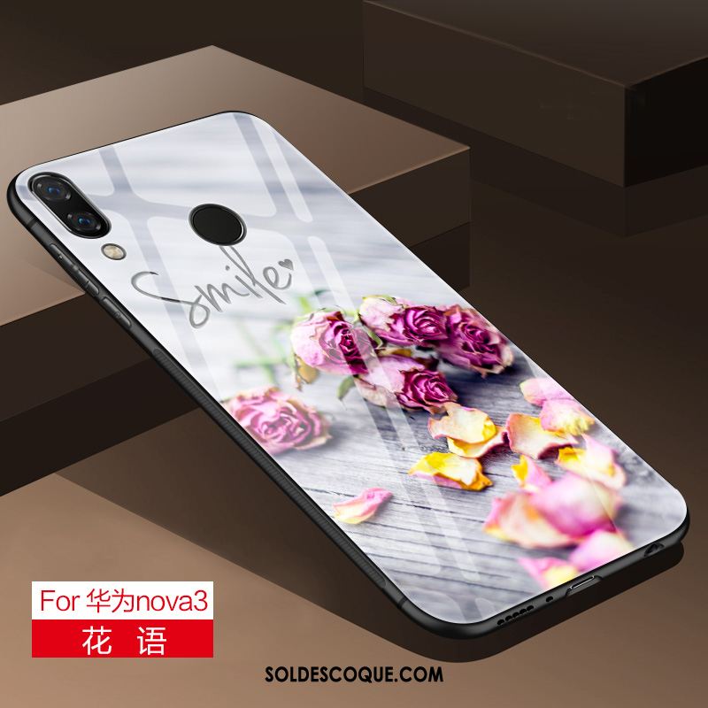 Coque Huawei Nova 3 Étui Rose Incassable Luxe Silicone En Vente