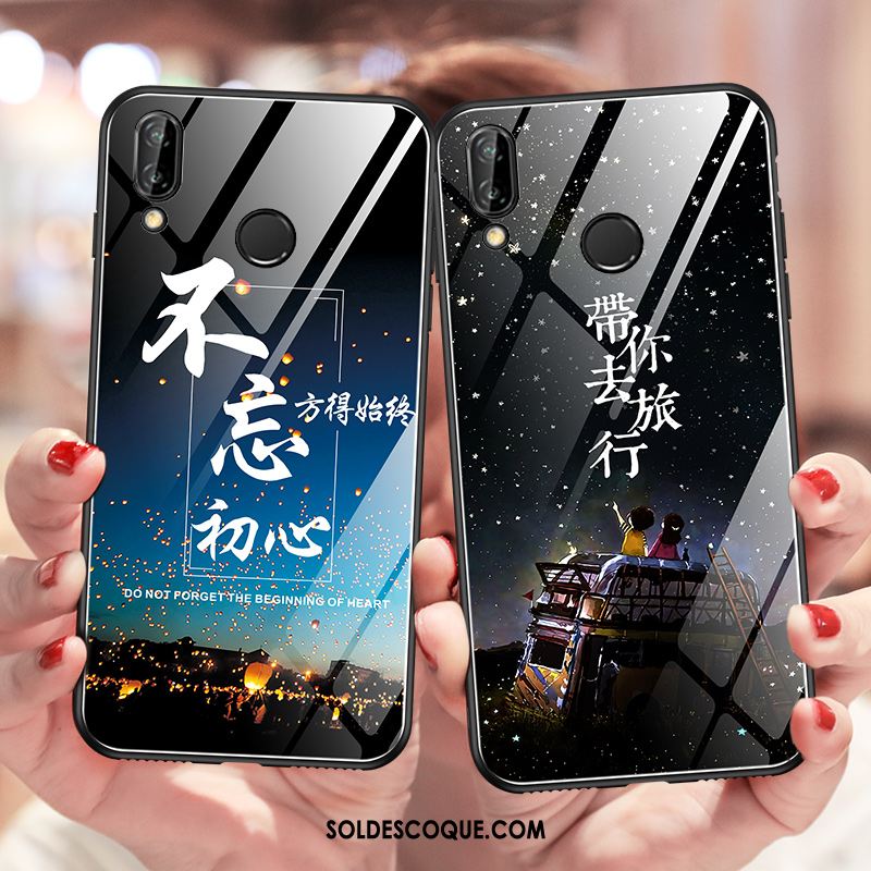 Coque Huawei Nova 3e Créatif Noir Charmant Tout Compris Incassable France