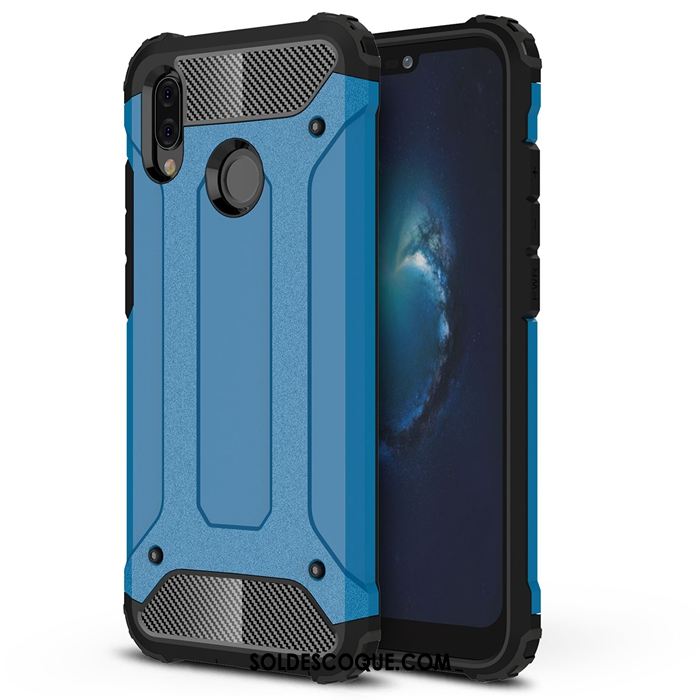 Coque Huawei Nova 3e Délavé En Daim Bleu Tout Compris Créatif Étui En Ligne