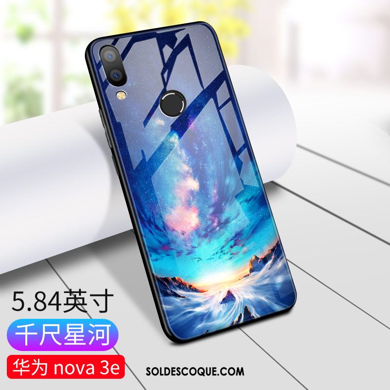 Coque Huawei Nova 3e Personnalité Incassable Net Rouge Silicone Mode Soldes