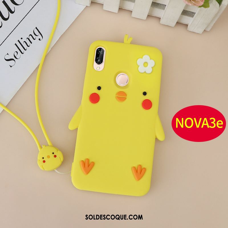 Coque Huawei Nova 3e Protection Jeunesse Ornements Suspendus Tout Compris Jaune Soldes