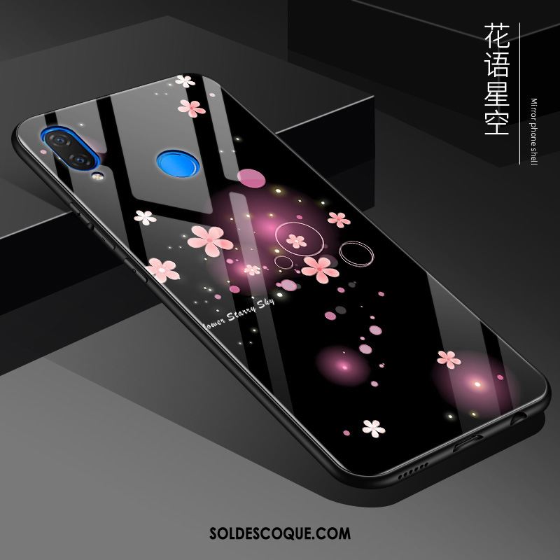 Coque Huawei Nova 3e Protection Tendance Verre Fluide Doux Miroir Pas Cher