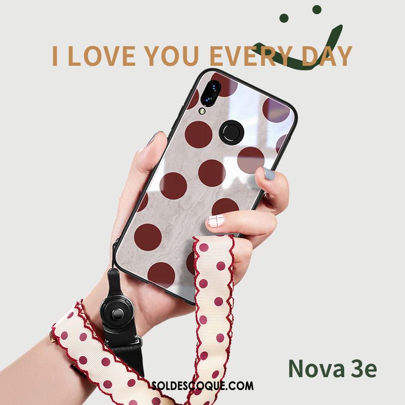 Coque Huawei Nova 3e Téléphone Portable Tendance Incassable Points Point D'onde Housse Soldes