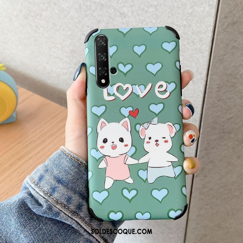 Coque Huawei Nova 5t Amoureux Dessin Animé Personnalité Rat Délavé En Daim En Ligne