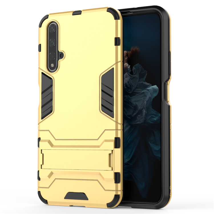 Coque Huawei Nova 5t Armure Or Téléphone Portable Support Incassable Pas Cher