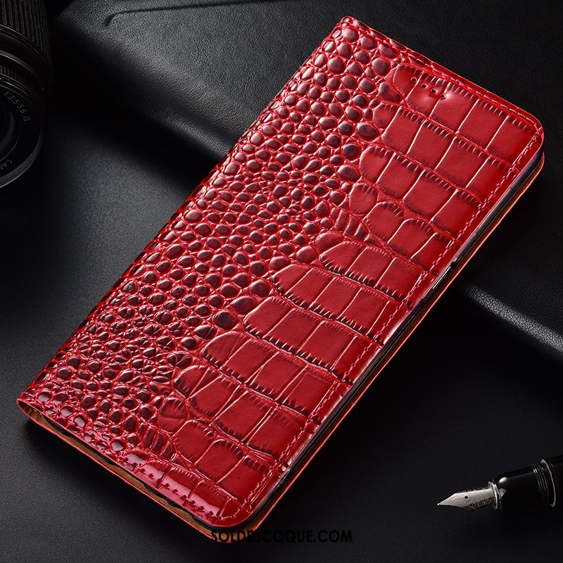 Coque Huawei P Smart 2019 Clamshell Protection Crocodile Cuir Véritable Étui En Ligne