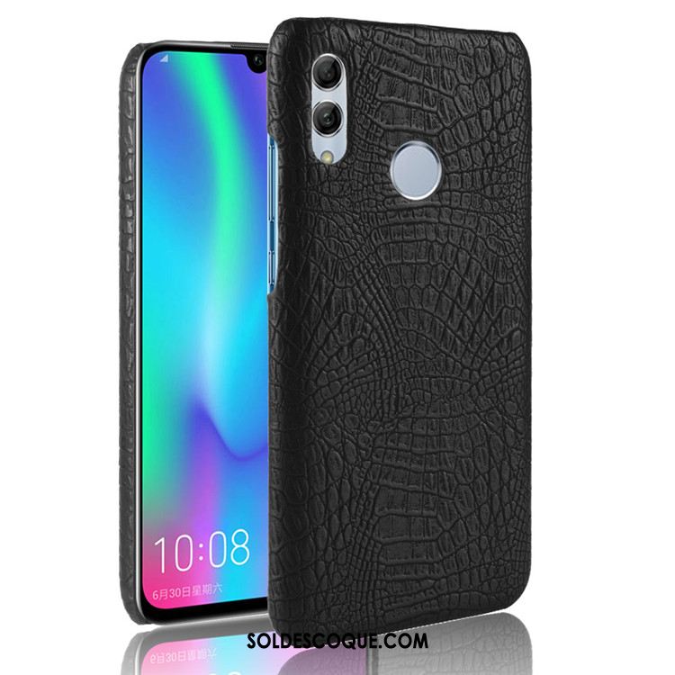 Coque Huawei P Smart 2019 Cuir Protection Étui Modèle Fleurie Noir En Vente