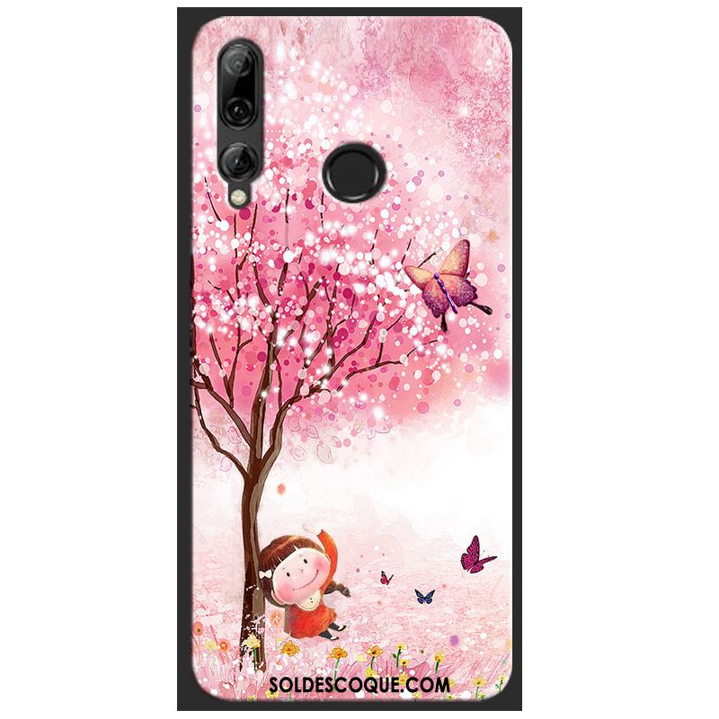 Coque Huawei P Smart+ 2019 Fluide Doux Personnalité Étui Rose Téléphone Portable En Vente