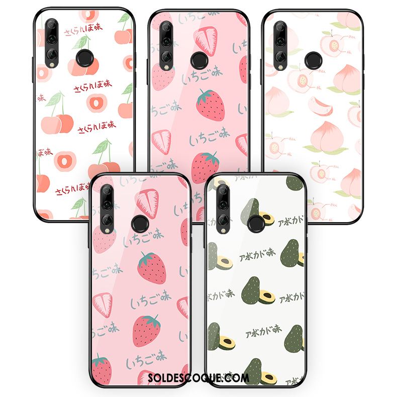 Coque Huawei P Smart+ 2019 Petit Verre Frais Téléphone Portable Rose Pas Cher