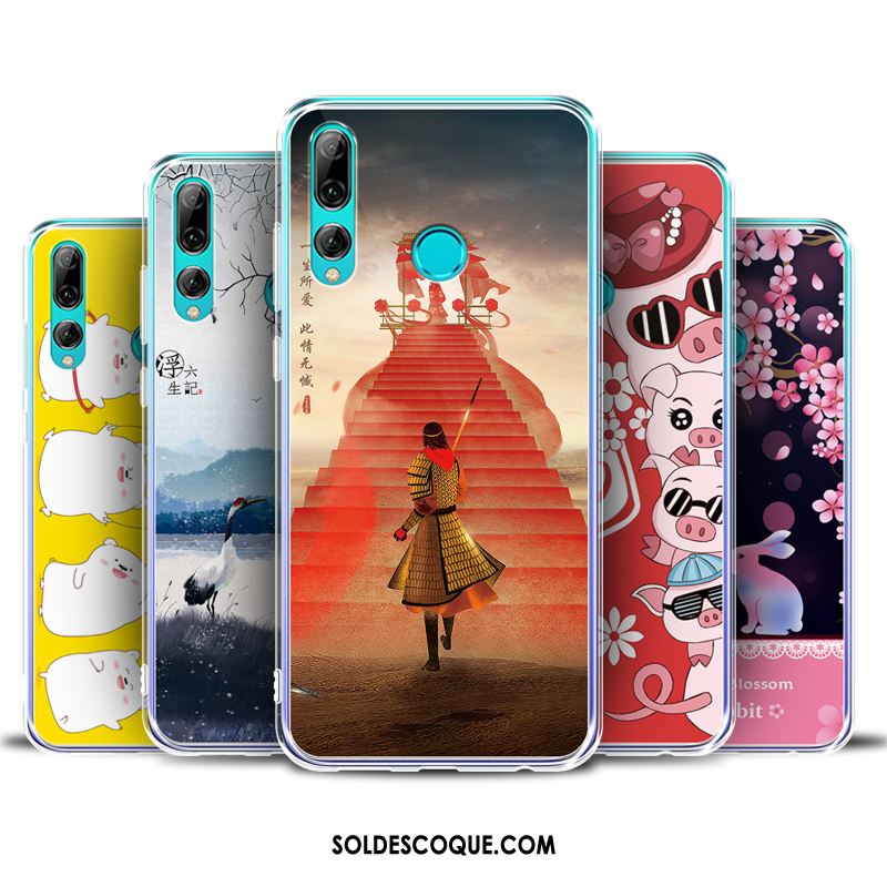 Coque Huawei P Smart+ 2019 Protection Rose Ornements Suspendus Silicone Étui Housse En Vente