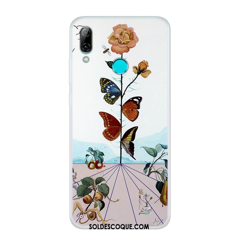 Coque Huawei P Smart 2019 Simple Transparent Silicone Tendance Peinture Pas Cher