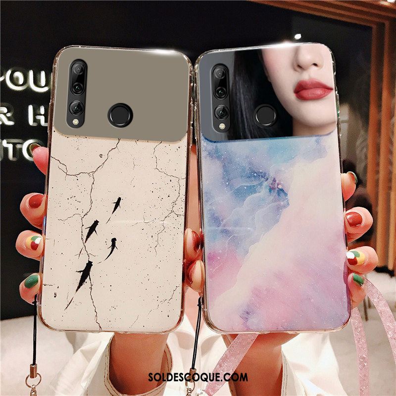 Coque Huawei P Smart+ 2019 Tout Compris Ornements Suspendus Miroir Net Rouge Clair Pas Cher