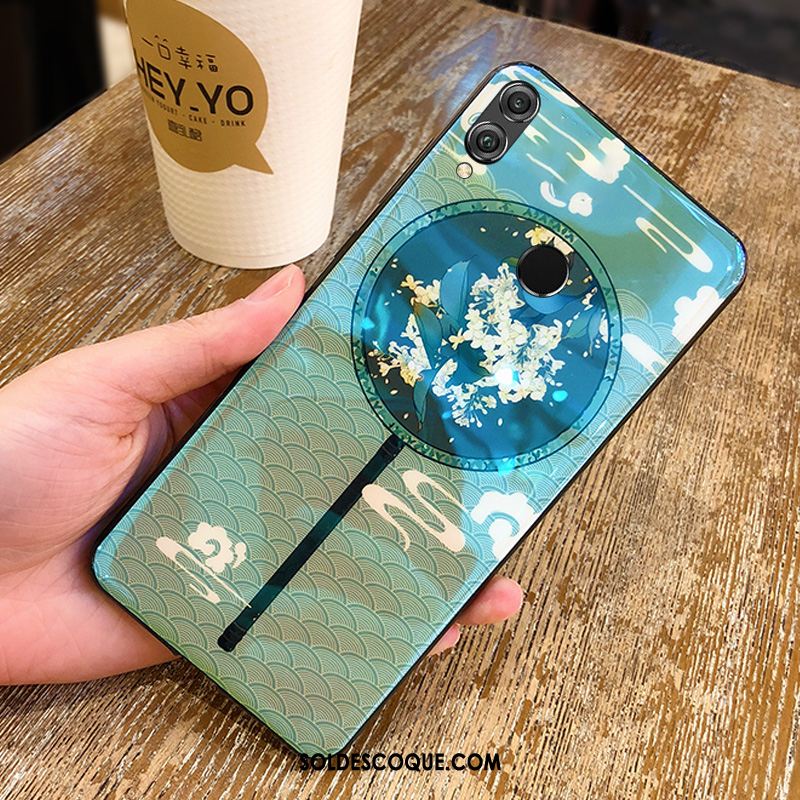 Coque Huawei P Smart 2019 Tout Compris Silicone Jeunesse Vert Délavé En Daim Pas Cher