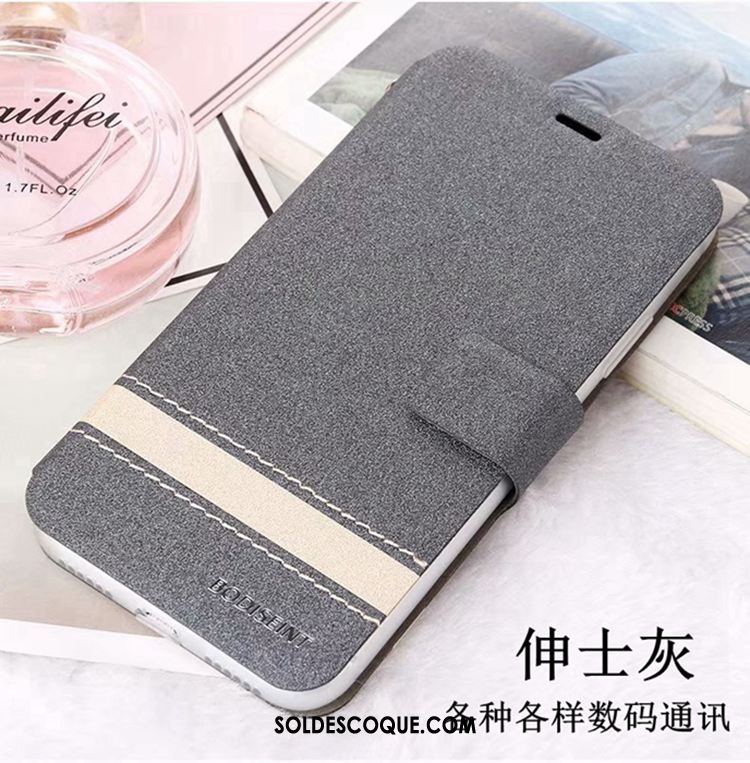 Coque Huawei P Smart+ Marque De Tendance Gris Étui En Cuir Téléphone Portable En Ligne