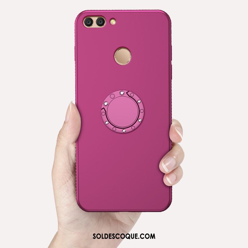 Coque Huawei P Smart Tout Compris Délavé En Daim Violet Étui Silicone Pas Cher