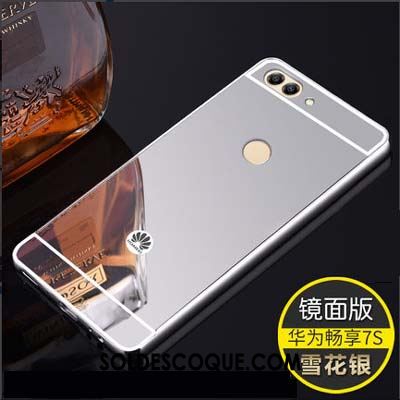 Coque Huawei P Smart Étui Métal Téléphone Portable Argent Tout Compris Pas Cher