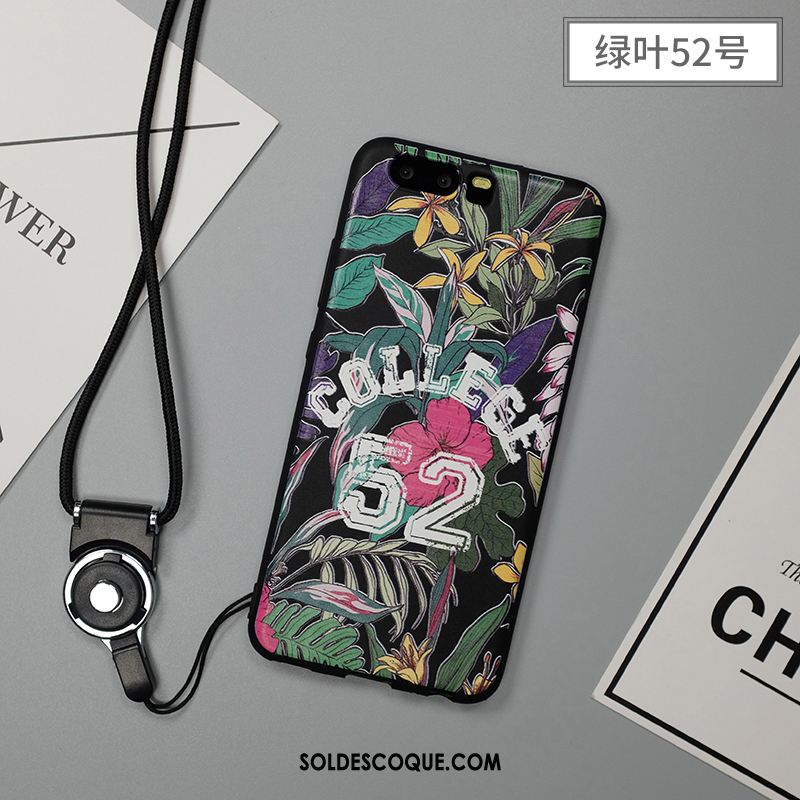 Coque Huawei P10 Dessin Animé Vert Cou Suspendu Protection Étui Housse En Ligne