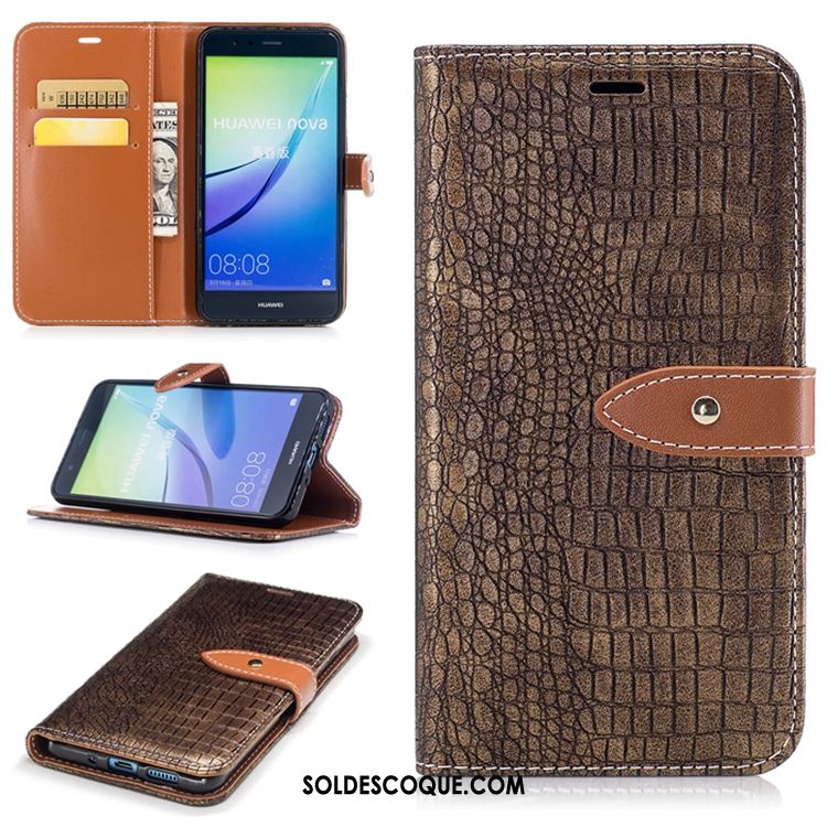 Coque Huawei P10 Lite Carte Portefeuille Support Étui En Cuir Crocodile Modèle Housse Soldes