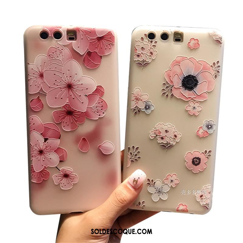 Coque Huawei P10 Plus Délavé En Daim Tout Compris Incassable Gaufrage Téléphone Portable Pas Cher