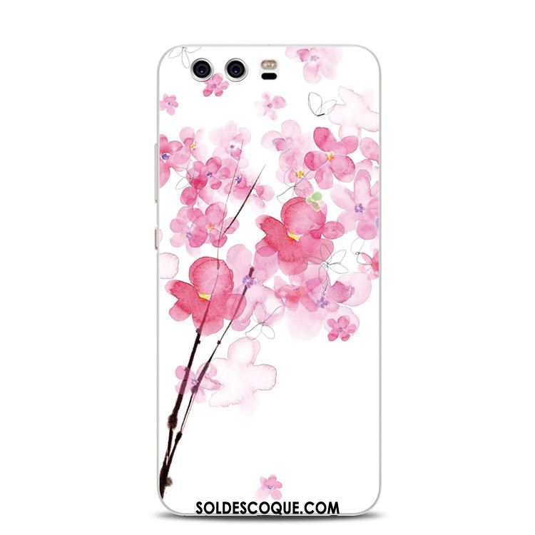 Coque Huawei P10 Plus Gaufrage Rouge Téléphone Portable Support Anneau Housse En Vente