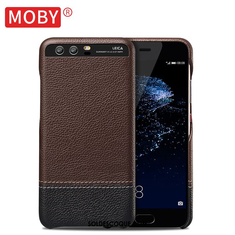 Coque Huawei P10 Plus Épissure Téléphone Portable Incassable Business Étui En Cuir Soldes