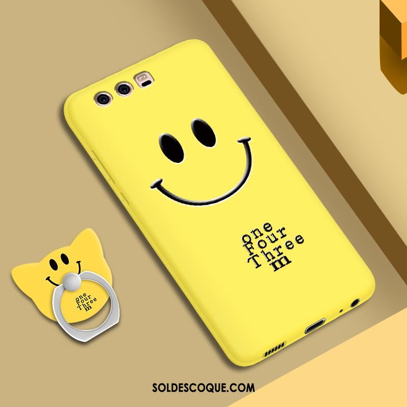 Coque Huawei P10 Tout Compris Fluide Doux Téléphone Portable Jaune Boucle Housse France