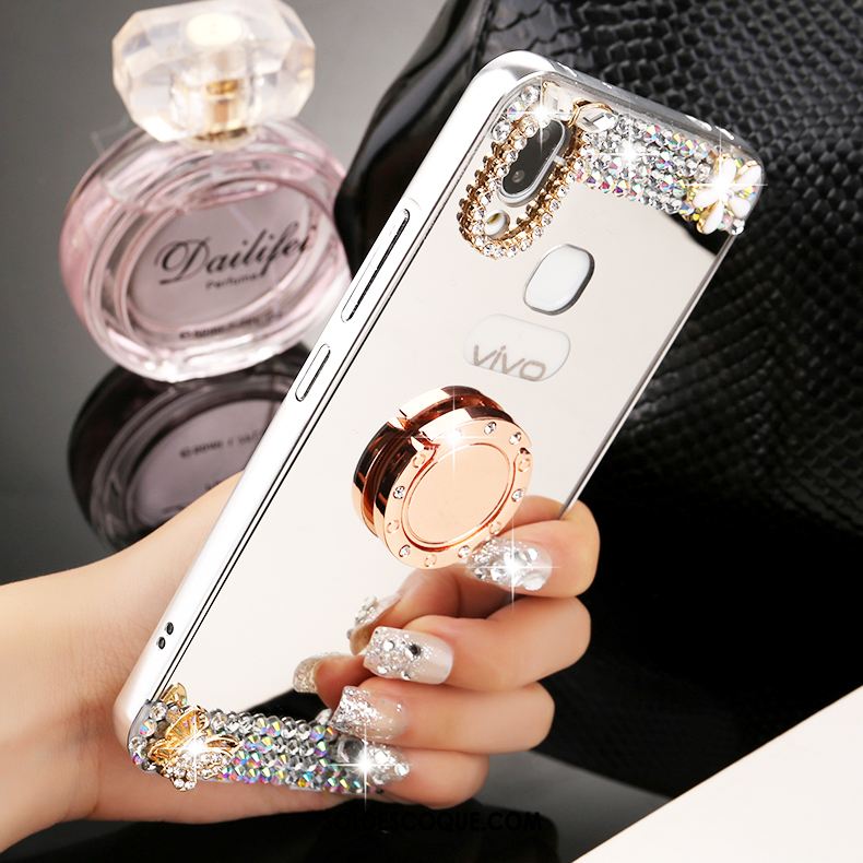 Coque Huawei P20 Lite Border Étui Téléphone Portable Incruster Strass Blanc En Ligne