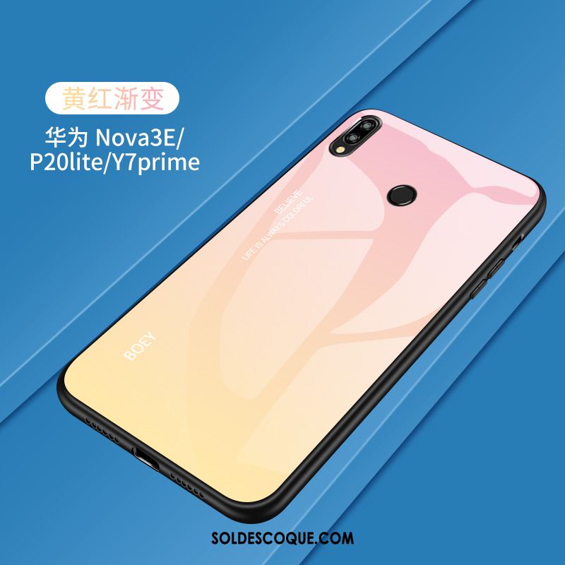 Coque Huawei P20 Lite Jaune Jeunesse Protection Téléphone Portable Verre Trempé Pas Cher