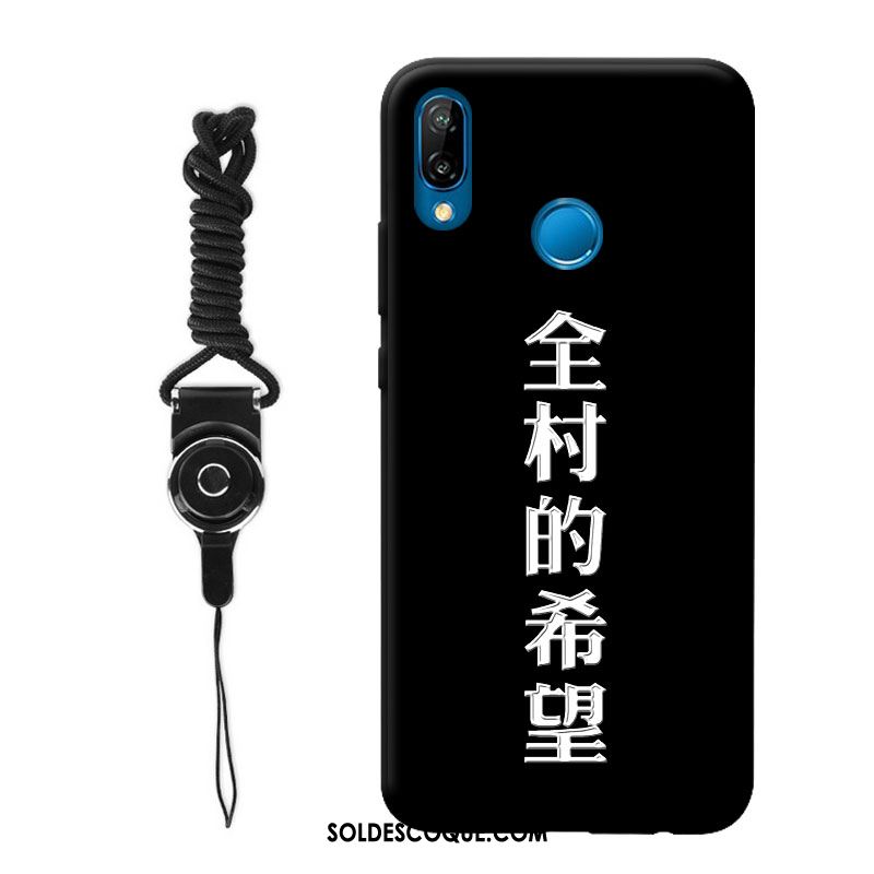 Coque Huawei P20 Lite Protection Noir Étui Créatif Amoureux Soldes