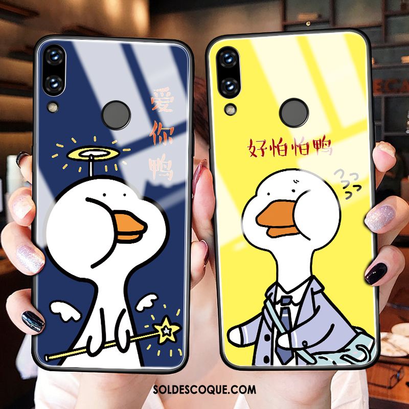 Coque Huawei P20 Lite Étui Verre Téléphone Portable Dessin Animé Amoureux France