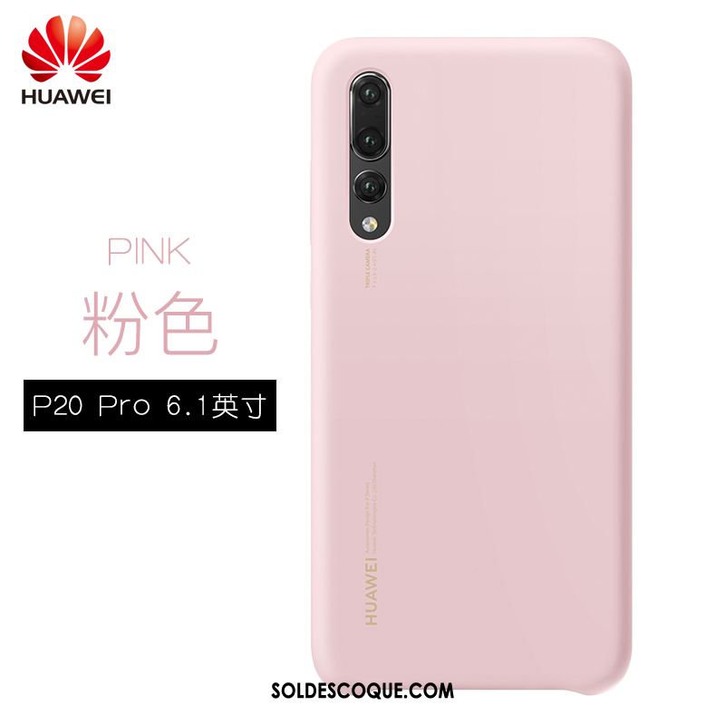 Coque Huawei P20 Pro Rose Mode Fluide Doux Authentique Protection Housse Soldes