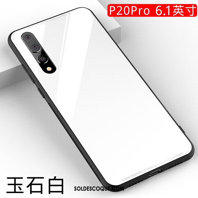 Coque Huawei P20 Pro Tendance Fluide Doux Blanc Protection Silicone Pas Cher