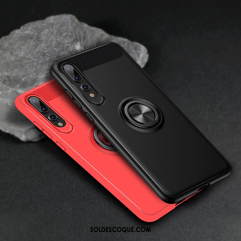 Coque Huawei P20 Tempérer Support Noir Téléphone Portable Protection Housse Pas Cher