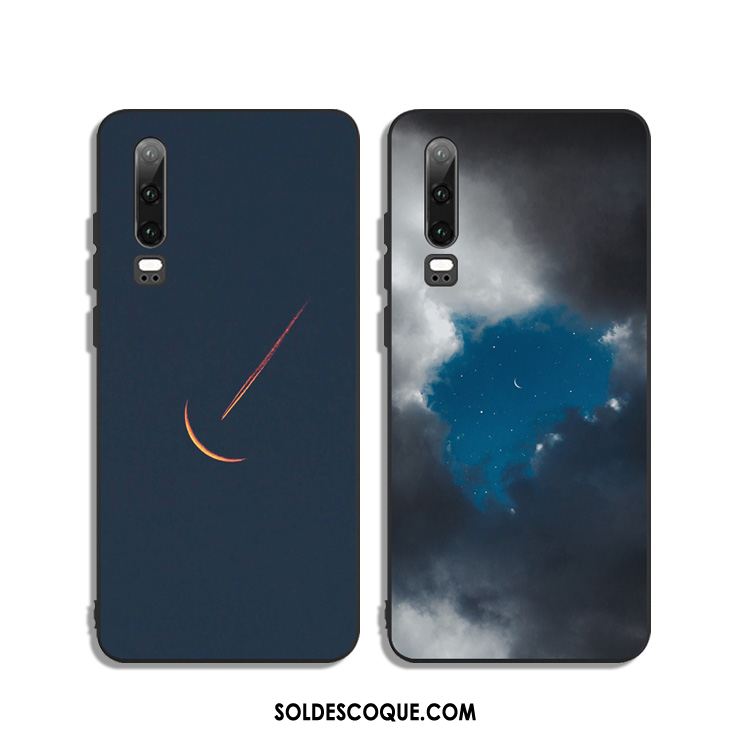 Coque Huawei P30 Ciel Étoilé Silicone Téléphone Portable Fluide Doux Incassable Housse Soldes