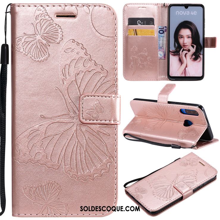 Coque Huawei P30 Lite Incassable Protection Téléphone Portable Or Rose Étui En Cuir France