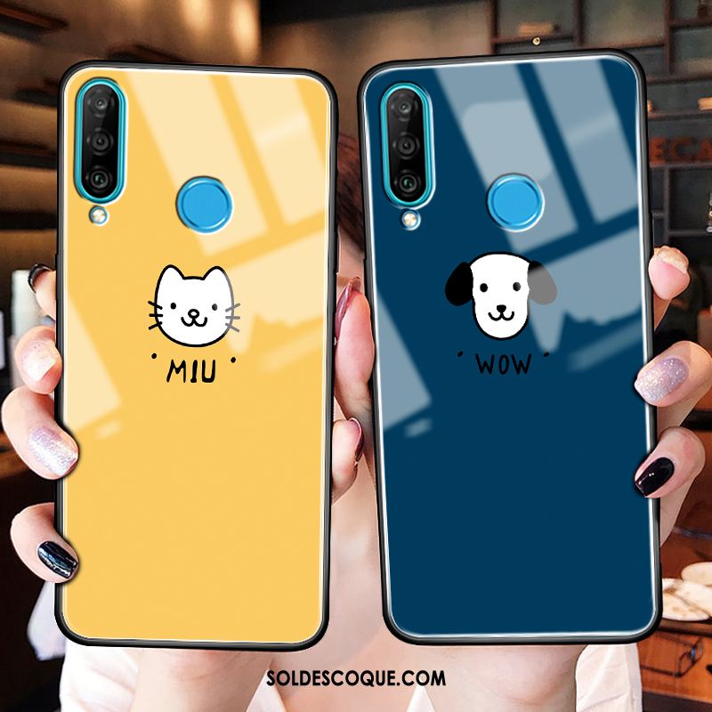 Coque Huawei P30 Lite Personnalité Téléphone Portable Créatif Jaune Incassable Soldes