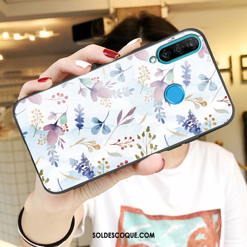 Coque Huawei P30 Lite Étui Blanc Net Rouge Tout Compris Tendance En Vente