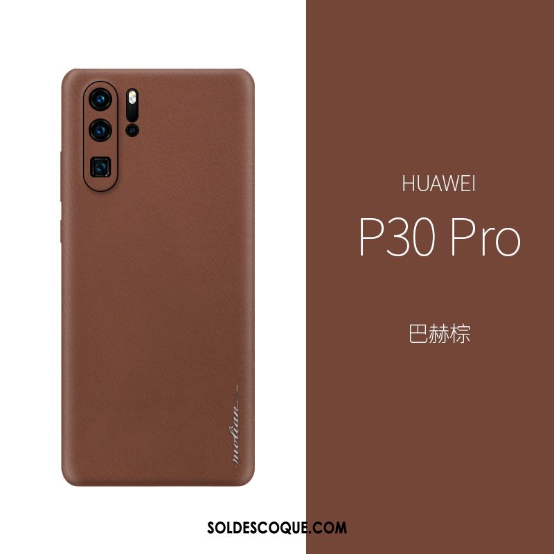 Coque Huawei P30 Pro Cuir Véritable Tendance Incassable Tout Compris Très Mince En Vente