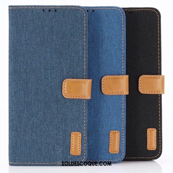 Coque Huawei P30 Pro Denim Étui En Cuir Bleu Foncé Modèle Fleurie En Vente