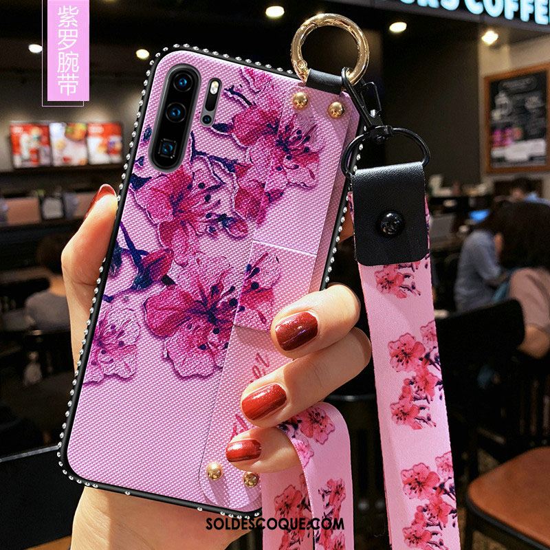 Coque Huawei P30 Pro Fleurs Art Longue Silicone Courte Housse En Ligne