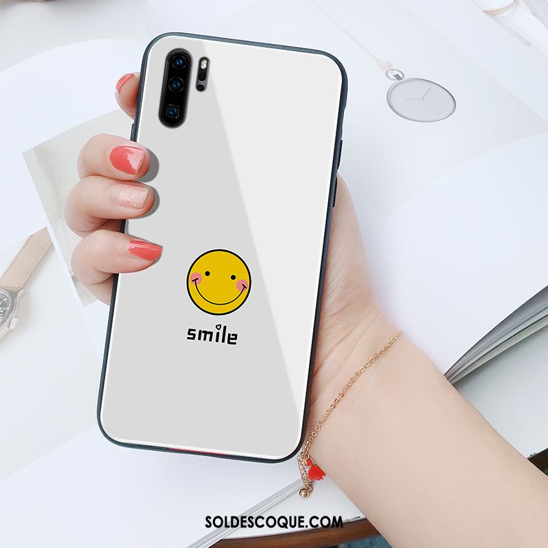 Coque Huawei P30 Pro Verre Silicone Fluide Doux Personnalité Tendance Soldes