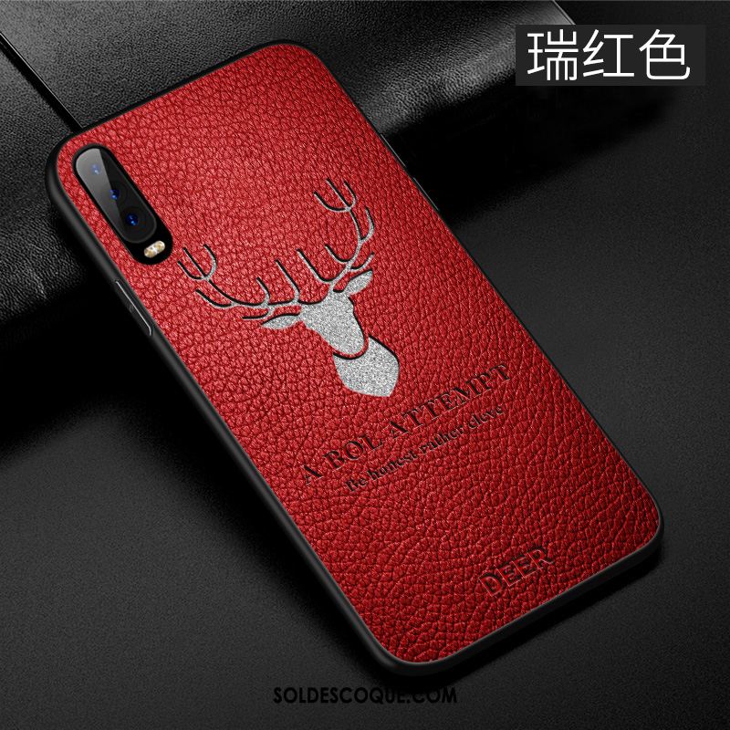 Coque Huawei P30 Étui Rouge Personnalité Silicone Téléphone Portable En Vente